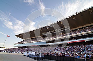 Chuckwagon races at Calgary Stampede