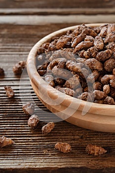 Chufa or tigernut. Alternative type of nuts. Gluten free. Grain free. Healthy food. Superfood