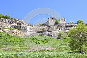 Chufut-Kale, spelaean city - the fortress photo