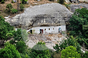 Chufut-Kale, tatar fortress in Crimea, Ukraine photo