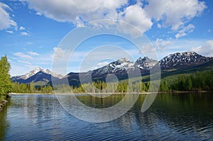 Chugach Mountains and Reflections Lake Alaska