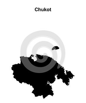 Chukot outline map