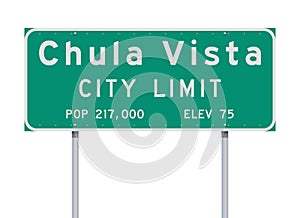 Chula Vista City Limit road sign