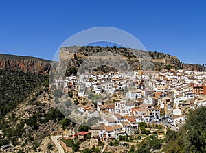 View of the beautiful town of Chulilla. Valencia Spain photo