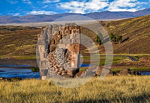 Lagarto chullpa, the most famous Sillustani tomb -peru 46 photo