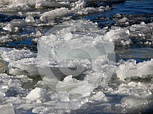Chunck of ice floating