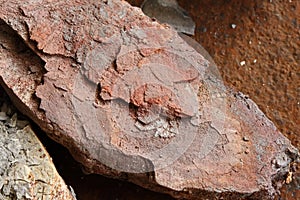 CHUNK OF BURNT ANTHRACITE WITH A RED HUE