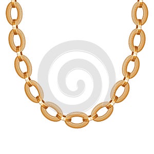 Chunky chain golden metallic necklace or bracelet