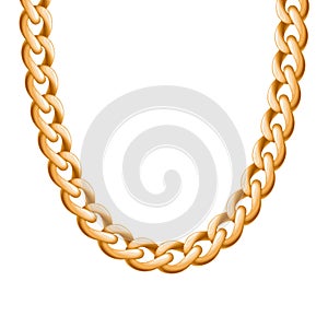 Chunky chain golden metallic necklace or bracelet