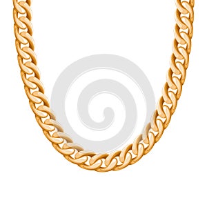 Chunky chain golden metallic necklace or bracelet.