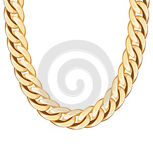 Chunky chain golden metallic necklace or bracelet