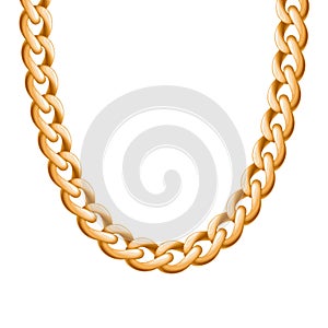 Chunky chain golden metallic necklace or bracelet photo