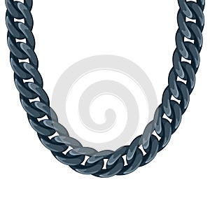 Chunky chain plastic black necklace or bracelet photo