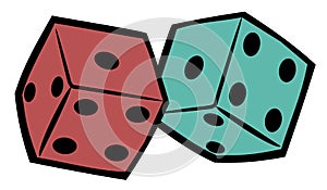 Chunky Dice - Cool Vector Illustration