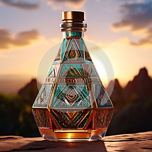 a chunky geometrically patterned bottle reminding us of the an photo