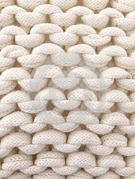 Chunky knit woollen blanket