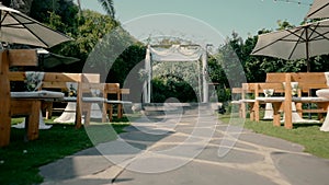 Chuppah in a beautiful garden