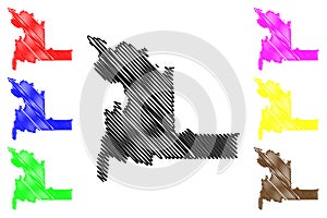 Chuquisaca Department Plurinational State of Bolivia, Departments of Bolivia map vector illustration, scribble sketch Chuquisaca
