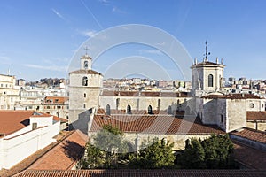 Church, aerial view of the cathedral of the city of Santander, Spain