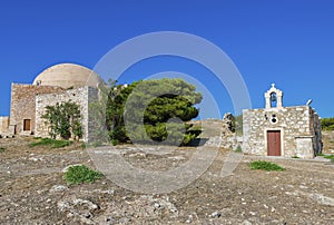 Church of Agia Ekaterini and mosque in Fortezza Rethymno photo