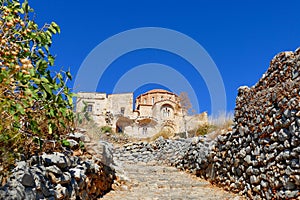 The church of Agia Sofia is a valuable church located in the upper part of the fortress of Monemvasia