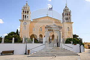 The Church of Agia Triada, a Byzantine temple in the mountainous village of Lefkes on Paros