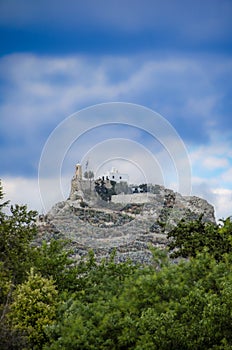 The church of Agioi Isidoroi on the top of the Lycabettus hill in Athens city. Greece