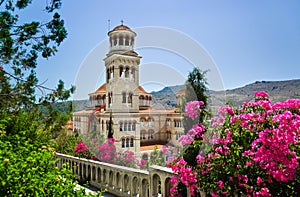 Church Agios Nectarios on island Aegina, Greece