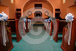 Church aisle for wedding