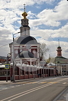Church of Alexy the Metropolitan, beyond the Yauza River, 18th century, baroque style, on Stanislavsky street