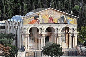 Church of All Nations in Mount of Olives in Jerusalem, Israel.