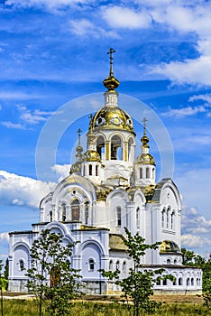 Church of All Saints in the land of Russia shone. Orthodoxy. City Stupino, Moscow region. Russia