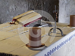 church altar on lent