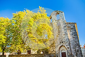 Church in ancient town of Roc in Istria, Croatia