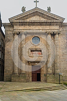 Church of Animas in Santiago de Compostela. The ending point of ancient pilgrim routes, Camino de Santiago or Way of St. James,