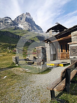 Church of the Aosta Battalion of the Alpine Troops  and Monte Cervino