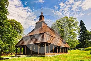 The Church of the Archangel Michael in Topola during summer