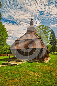 The Church of the Archangel Michael in Topola during summer