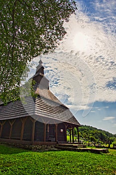 The Church of the Archangel Michael in Topola during summer