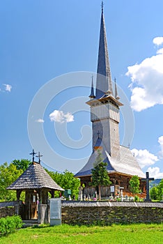 The Church of the Archangels Michael and Gabriel in Surdesti village, Maramures county, Romania.