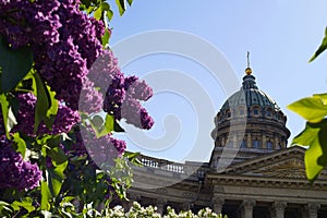 church architecture historical building lilac blue sky