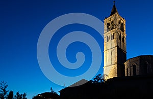 Church in Assisi village in Umbria region, Italy. The town is famous for the most important Italian Basilica dedicated to St.