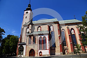 Ancient church in old town. City Banska Bystrica. SLovakia