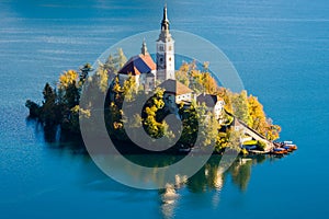 Church of the Assumption of Maria in Lake Bled, Slovenia