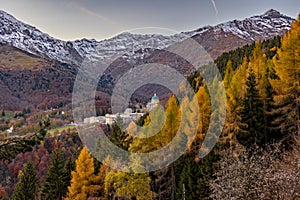 Church in autumn