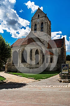 Church of Auvers sur Oise, souvenir of Vincent Van Gogh