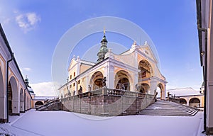 Church of baroque monastery at Svata Hora -The Holy Mountain. Pribram, Czech Republic