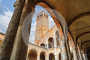 Church Basilica of Sant`Ambrogio in the center of Milan