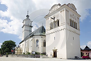 The church and belfry in Spisska Sobota