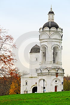 The Church-belfry of St. George in the park Kolomenskoye. Moscow, Russia.